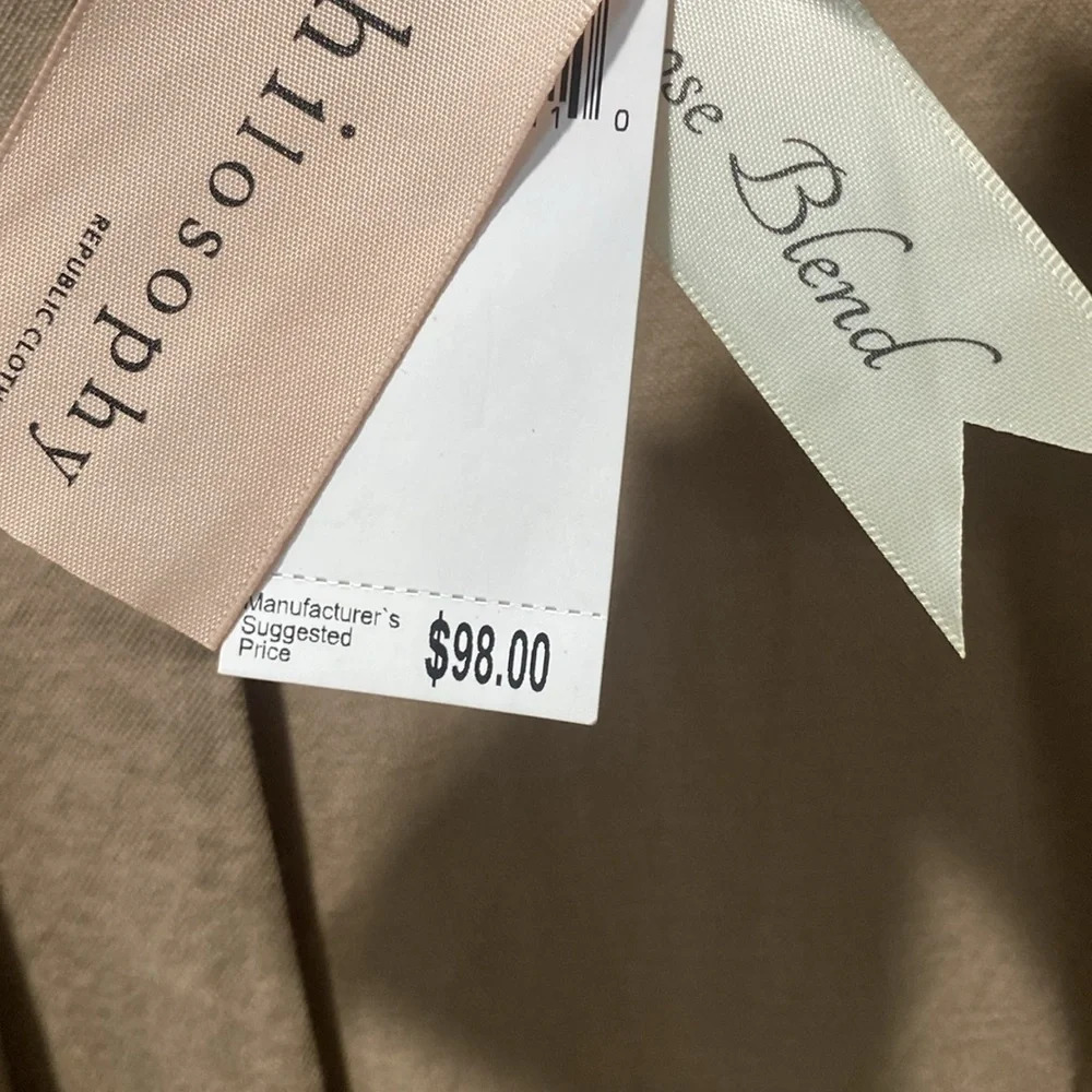 Philosophy Republic Clothing Belted Duster Maxi Cardigan Khaki Tan can (C-6) - Picture 8 of 9